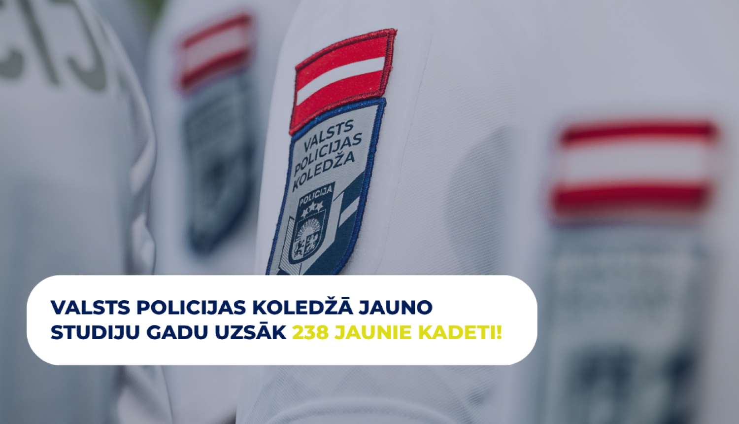 Valsts policijas koledžā jauno studiju gadu uzsāk 238 jaunie kadeti
