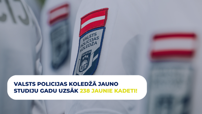 Valsts policijas koledžā jauno studiju gadu uzsāk 238 jaunie kadeti