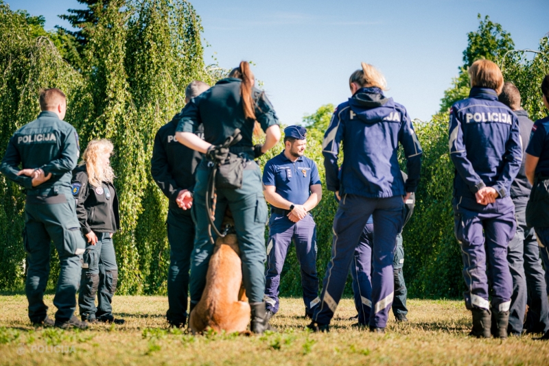 Valsts policijas koledžas direktora tikšanās ar Lietuvas un Latvijas policiju kinologiem