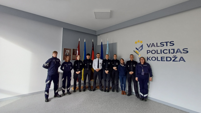 Hamburgas policijas akadēmijas kadeti viesojas Valsts policijas koledžā