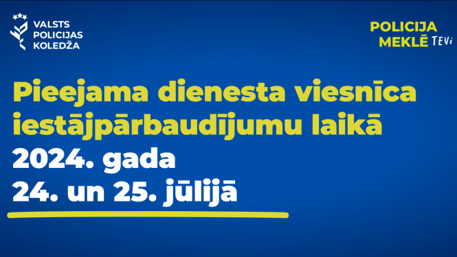 Pieejama dienesta viesnīca iestājpārbaudījumu laikā