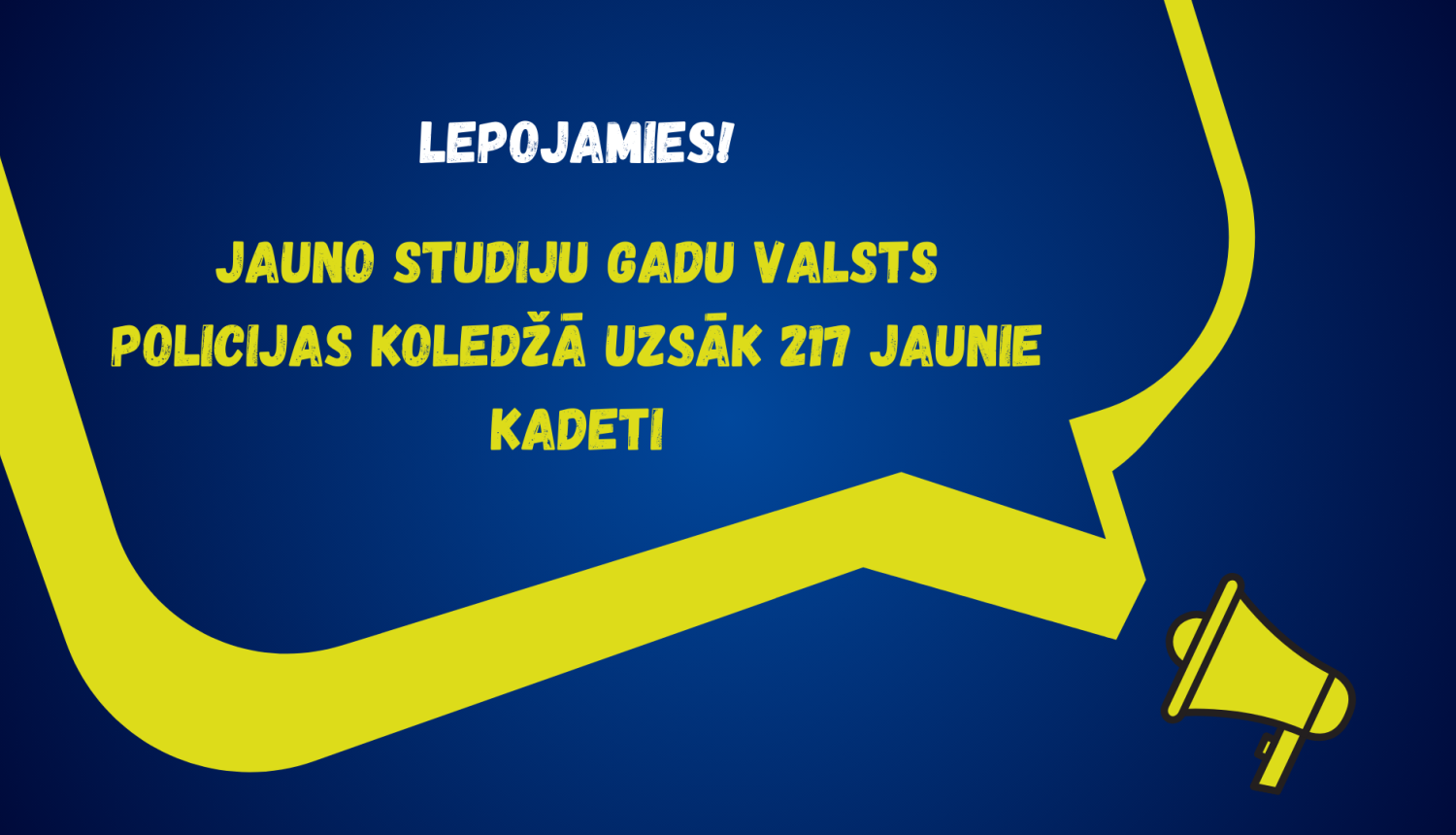 Lepojamies! Jauno studiju gadu Valsts policijas koledžā uzsāk 217 jaunie kadeti