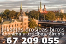 Iekšējās drošības birojs. Anonīmais uzticības tālrunis 67209055